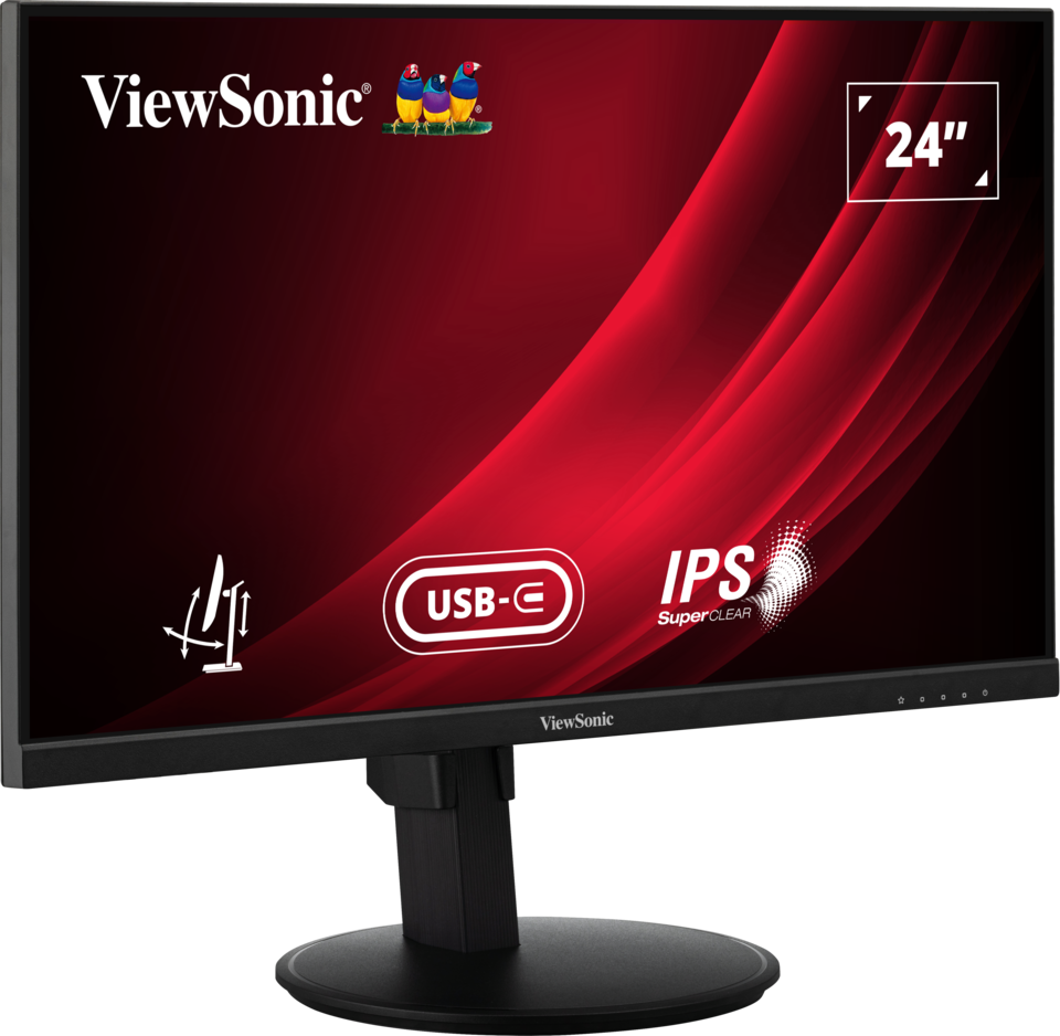 ViewSonic VG2409-MHDU-2 24” Full HD Ergonomic IPS Monitor with USB
